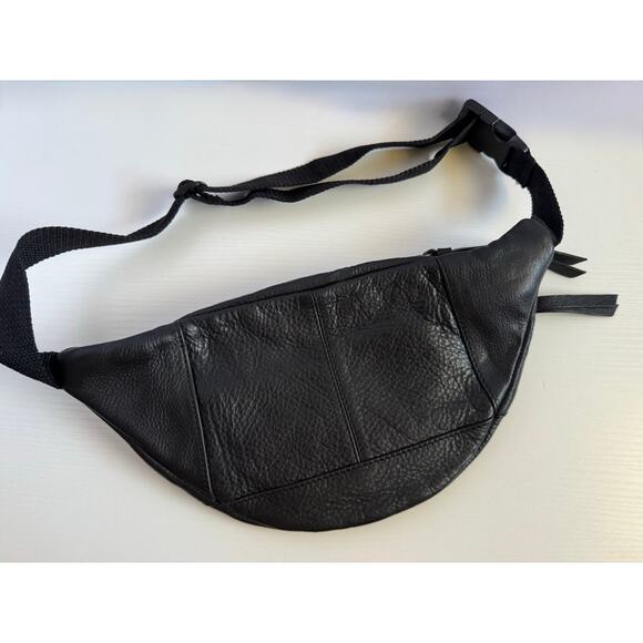 Kooba Panama Leather Belt Bag Black Croc Embossed Waist Crossbody - Picture 7 of 11